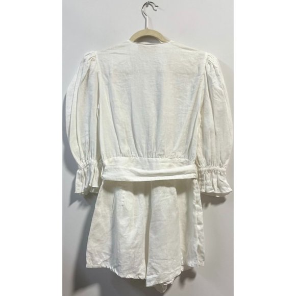 Adriana Degreas White Jumpsuit with Belted Waist - Picture 3 of 6